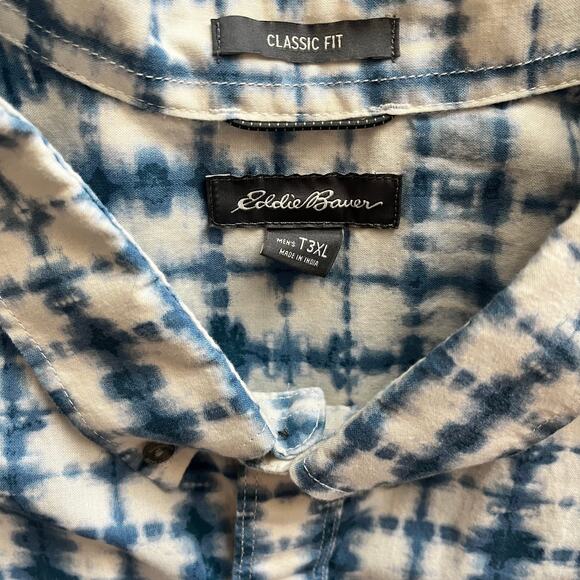2 Eddie Bauer Men's Classic Fit Short Sleeve Button Down Shirts: Size Men's 3XLT - Picture 2 of 8